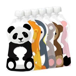 SQUOOSHI REUSABLE FOOD POUCH | LARGE 6 PACK - 5 OZ.